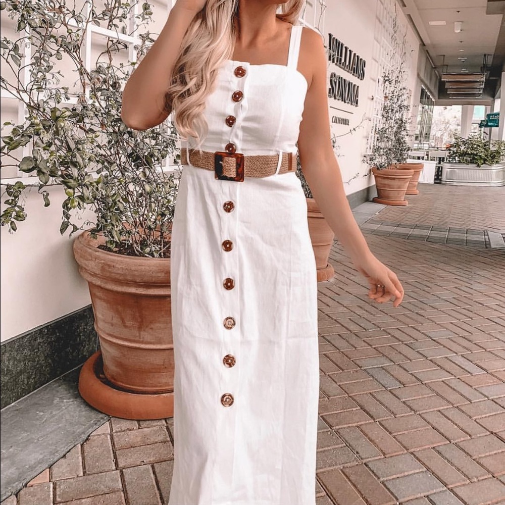 White button dress